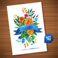 Typographic Beautiful Floral Greeting Card
