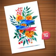 Typographic Beautiful Floral Greeting Card N2