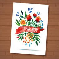 Typographic Beautiful Floral Greeting Card N5