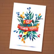 Typographic Beautiful Floral Greeting Card N7