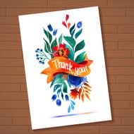 Typographic Beautiful Floral Greeting Card N8