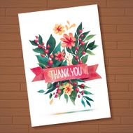 Typographic Beautiful Floral Greeting Card N9