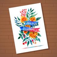 Typographic Beautiful Floral Greeting Card N10