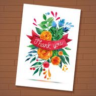 Typographic Beautiful Floral Greeting Card N12