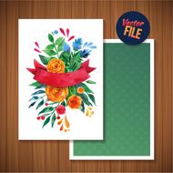 Beautiful Floral Greeting Card Bright illustration