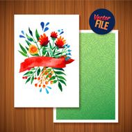 Beautiful Floral Greeting Card Bright illustration N2