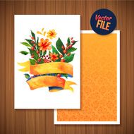 Beautiful Floral Greeting Card Bright illustration N3