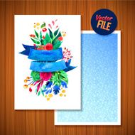 Beautiful Floral Greeting Card Bright illustration N4