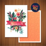 Beautiful Floral Greeting Card Bright illustration N6