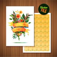 Beautiful Floral Greeting Card Bright illustration N7