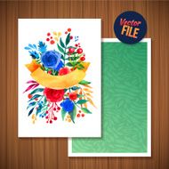 Beautiful Floral Greeting Card Bright illustration N9