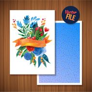 Beautiful Floral Greeting Card Bright illustration N10