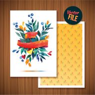 Beautiful Floral Greeting Card Bright illustration N11