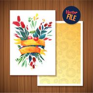Beautiful Floral Greeting Card Bright illustration N12