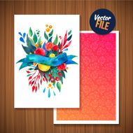 Beautiful Floral Greeting Card Bright illustration N13