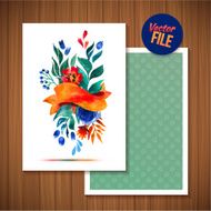 Beautiful Floral Greeting Card Bright illustration N15