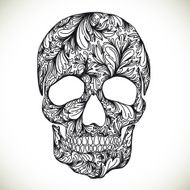 Vector illustration with Hand Drawn Skull N17