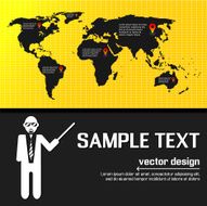 Vector world business map N2