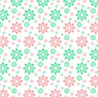 Geometric art pattern flower pink green N2