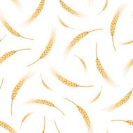 Seamless pattern with ears of wheat Vector illustration