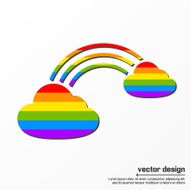 Rainbow cloud icon