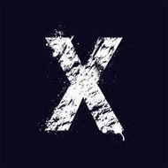 Grunge letter X