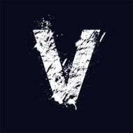 Grunge letter V