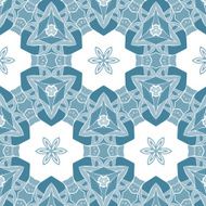 Flower pattern blue delicate colors N4