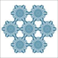 Flower pattern blue delicate colors N6