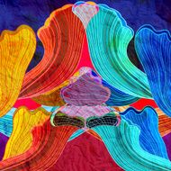 abstract watercolor background wave N17