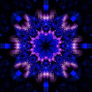 Symmetrical fractal pattern with shiny strips