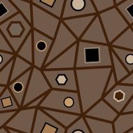 Abstract seamless brown geometric pattern