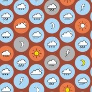 Seamless Pattern Of weather icons