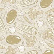 Background with broccoli corn and potato N2