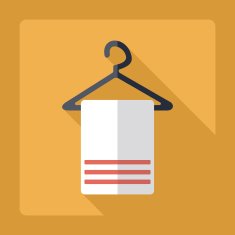 Flat modern design with shadow sauna towel N7