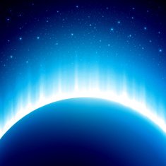 Dark blue colored space background with beautiful eclipse Vector illustration N2
