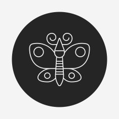 butterfly line icon N3