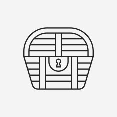 Treasure line icon N32