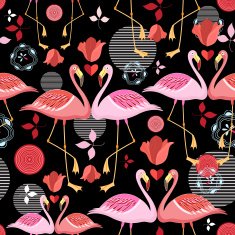 beautiful pattern lovers flamingos N2