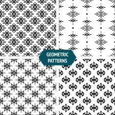 Vector geometric seamless patterns