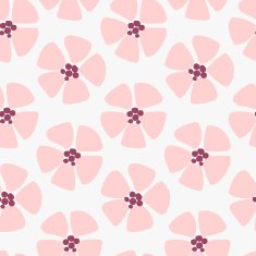 Seamless hand-drawn doodle floral pattern N12