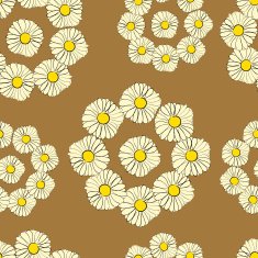Seamless wreaths of camomiles