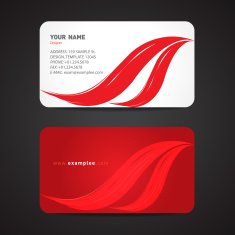 Red Abstract Business card Template