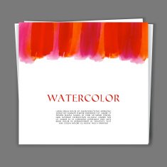 Card with Hand painted watercolor texture N3