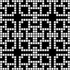 Geometric black and white square seamless pattern illustration N28
