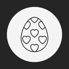 easter egg line icon N28