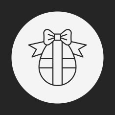 easter egg line icon N40
