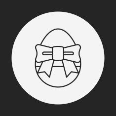 easter egg line icon N44