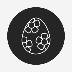 easter egg line icon N50