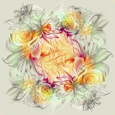 Flowers Roses lilies and camomile N6